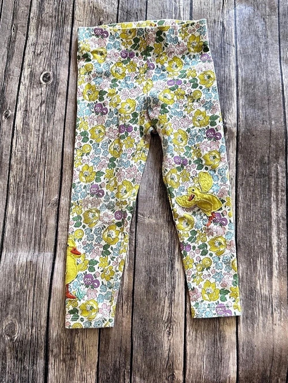 Mini Boden floral duck leggings